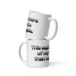 White glossy mug