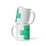 White glossy mug