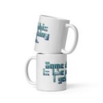 White glossy mug